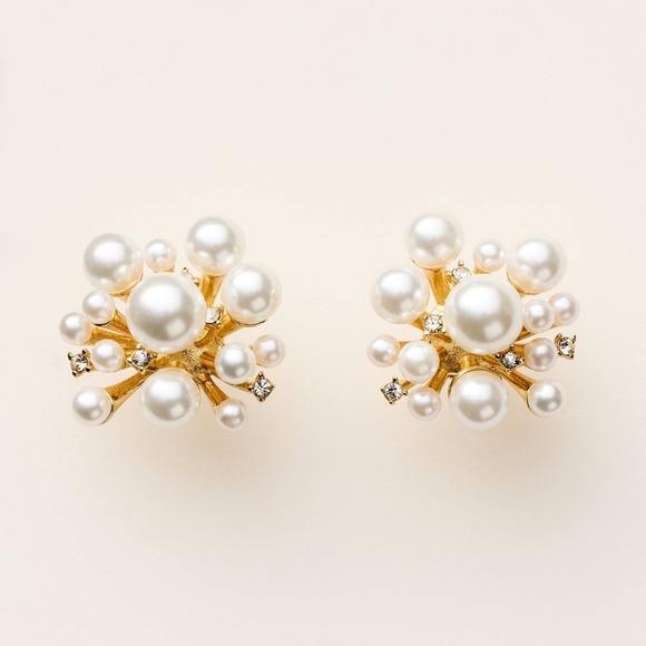 Pearl Cluster Stud Earrings - kate spade new york x Target White/Gold - Picture 1 of 3